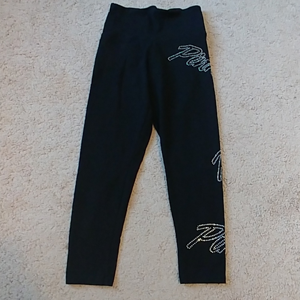 Black rhinestone PINK leggings